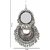 ibbie Fancy Oxidized Silver Afghani Tribal Mirror Earrings for Girls and Women