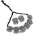 ibbie Oxidized Silver and Lotus Choker Necklace with Earrings for Women  Girls