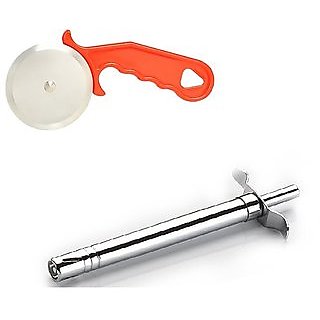 combo of Pizza Cutter Japanese Steel Sharp Blade 100 Quality Proof  stainless steel gas lighter