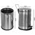 Stainless steel and compact design  dustbin with 5 liters each (7x10each) solid and perforated pedal dustbin by UPEN