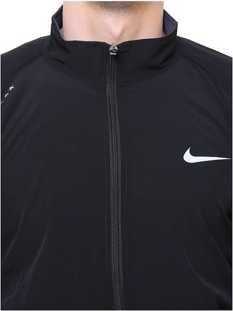 Nike black 2025 polyester lycra tracksuit