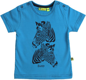 Boys T-Shirt With Zebra Print At Front - 3-6M - Payne -100% Cotton