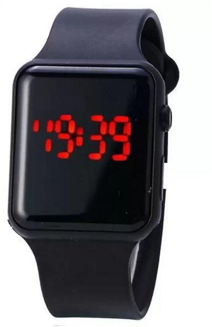 Varni retail led 2025 black rubber digital watch