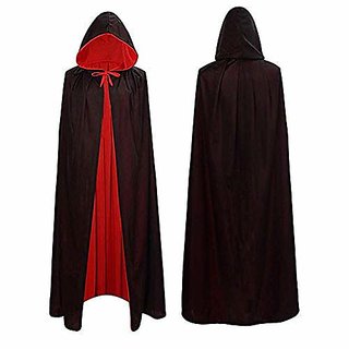                       Kaku Fancy Dresses Black and Red Reversible Vampire Dracula Cape For Kids  Halloween Vampire Cloak For Kids                                              