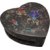 METALCRAFTS Marble Dibbi with lid, inlay paint, triangle shape, 4 inch, 10 cm