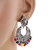 Lucky Jewellery Oxidised Silver Plating Black Metal Multi Color Beads Earring For Girls  Women (53-WEO-3149-MT-S)