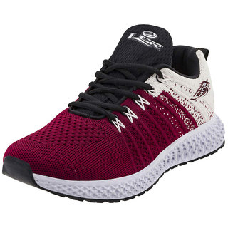 Lancer Men's Maroon Sports Lace-Up Running Shoes