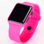 I Square Skyblue,Blue,Pink Combo Pack of 3 Apl Square Digital LED Combo Watch