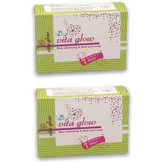                       Vita Glow Pimple Removal and Skin White Soap (Pack Of 2, 135g Each)                                              