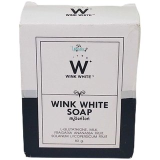                       Wink White Whitening Gluta Soap Lightening Skin Face Lightener 80g                                              