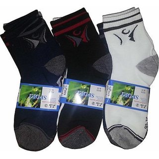                       Men Women Solid Ankle Length Socks(Pack of 3)                                              