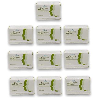                       Classic White Skin Whitening Soap (Pack of 10, 85g Each)                                              