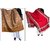 Combo - Jamawar Shawl Golden + Viscose Stole Red