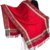 Combo - Jamawar Shawl Golden + Viscose Stole Red