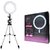 10-inch Foldable 3110 Tripod , Dimmable 3-Modes LED Ring Light with Tabletop Stand with Ball-Head
