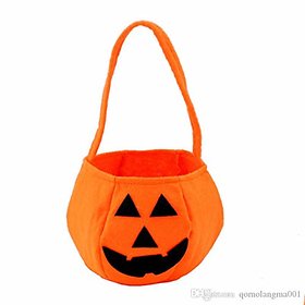 Kaku Fancy Dresses Halloween Pumpkin Baskets for Kids  Halloween Pumpkin  Treat Fabric Basket  Halloween Decor