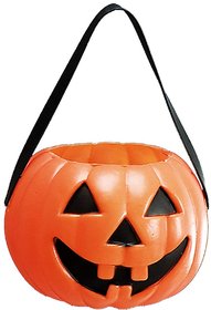 Kaku Fancy Dresses Halloween Pumpkin Baskets for Kids  Halloween Pumpkin Small Treat Plastic Basket Pack Of 1