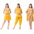 Romaisa Women's Satin Nightwear Set of 6 Pieces (Babydoll, Short Wrap Gown, Patiyala Nightsuit with Bra & Thong)