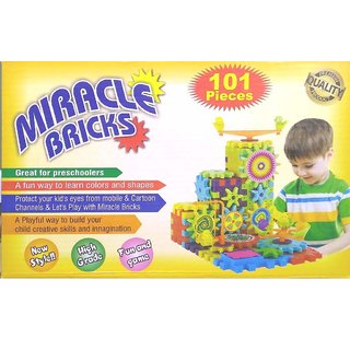Buy MGT CREATION Miracle Bricks 101 Piece Interlocking Learning Blocks ...