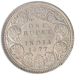                       one rupees 1875 silver coin                                              