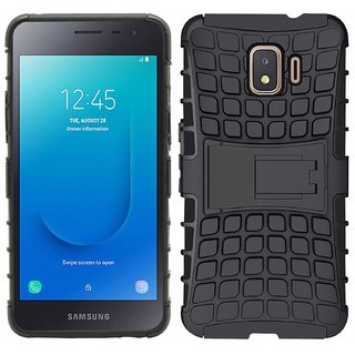                       Hybrid Armor Design Detachable and Stand-Up  Dual Layer Protective Shell Hard Back Cover for Samsung Galaxy J2 Core                                              