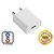 S4 Fast Wall Travel Mobile Charger for Vivo Y21 / Y31 / Y51 / Y53 / Y55 With Data Cable (1 M, White)