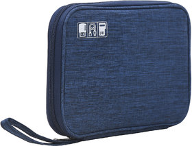 AQUADOR Blue Gadget Organizer Bag for all small gadgets (AB-MAT-1481-Blue)