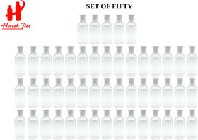 Harsh Pet 200ml Empty Refillable Reusable Fliptop Bottle Transparent Set of 50