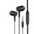Lazywindow Set of 5 Black Wired Earphones With Mic 3.5mm Jack Compatible With All