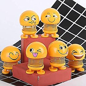Lazywindow Funny Smiley Face Springs Pack of 5 Assorted Face