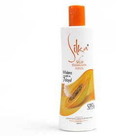 Silka skin whitening papaya Body Lotion 200ml (Pack Of 2)