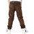 Tadpole Boy's Cotton Brown Solid Pattern Regular Fit Jeans