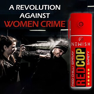 Newish Metal Self Defense Powerful Red Chilli Spray for Women (55 Ml/35 G, Red)
