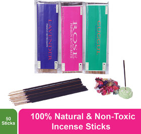 YRF Regal Premium Incense Sticks - Pack of 3 Natural Guggal Rose Lavendar Fragrances(GUGGAL ROSE LAVENDER)