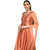 MINI SINGH Designer Long dress full length copper color