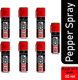 Newish  RED COP  Powerful Pepper Spray Self Defence for Women Pack of 7 (Each  35 gm / 55 ml)