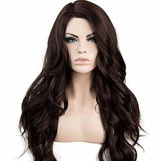 Buy Bedazzled Hairs Synthetic highlighted Long curly center parting ...