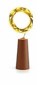 Sketchfab Wine Bottle Cap Cork Lights Silver Wire String LED Lights, Battery  Included   Pack of 1