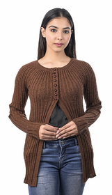 Varenyam woollen round Neck Full Sleeve solid shrug