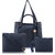 Threadstone Women's Latest PU Leather Handbag Combo Plain Blue-3