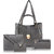 Threadstone Women's Latest PU Leather Handbag Combo SAMOSHA Grey-4