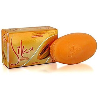                       Silka Papaya Skin Whitening Soap  (135 g)                                              