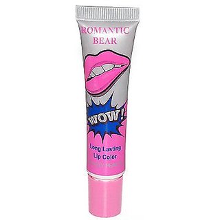 Romantic Bear Women Make Up Tint WOW Long Lasting Tint Lip Peel Off Lipstick Full lips Lip Gloss Tatto - Lovely Peach
