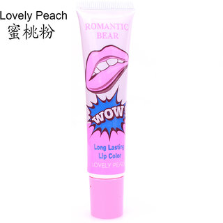                       Romantic Bear Wow Peel Off Long Lasting Lip Gloss- Peach Lovely Peach                                              