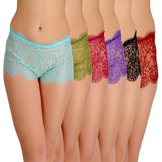Fashion Comfortz Women Hipster Multicolor Panty (Pack of 6)