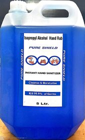 Pure Shield Instant Hand sanitizer spray alcohol based Kill 99.9 of Germs 5ltr  Pack of 1 bottle