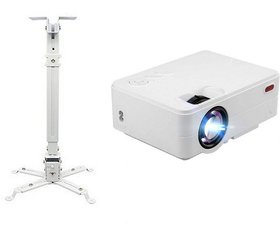Style Maniac Full HD LED Latest Projector 2700-3000 lumens With 3 feet Universal Celling Mount.