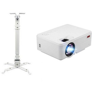                       Style Maniac Full HD LED Latest Projector 2700-3000 lumens With 3 feet Universal Celling Mount.                                              