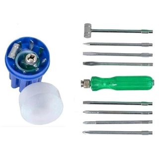 Screw Driver Set With Line Tester  Small Hammer and 7 bits