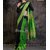 Umasaree Women's Black and Green Kusumdola Handloom Saree With Blouse Piece